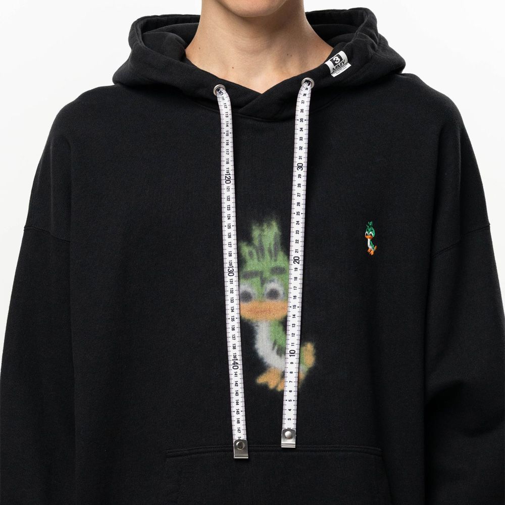 Leon Printed Hoodie - Black / レオン プリント フーディー / J17HD781