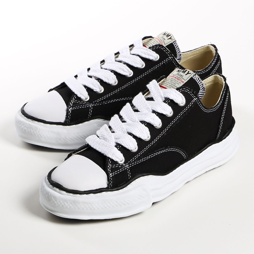 Maison MIHARA YASUHIRO - PETERSON original sole canvas lowcut sneaker -  BLACK / A01FW702 | chemical conbination