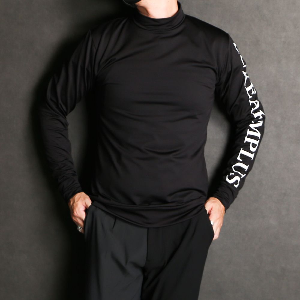 BACK BIG LOGO HIGH NECK T-SHIRTS / バックロゴ モックネックTシャツ / LAT-22002