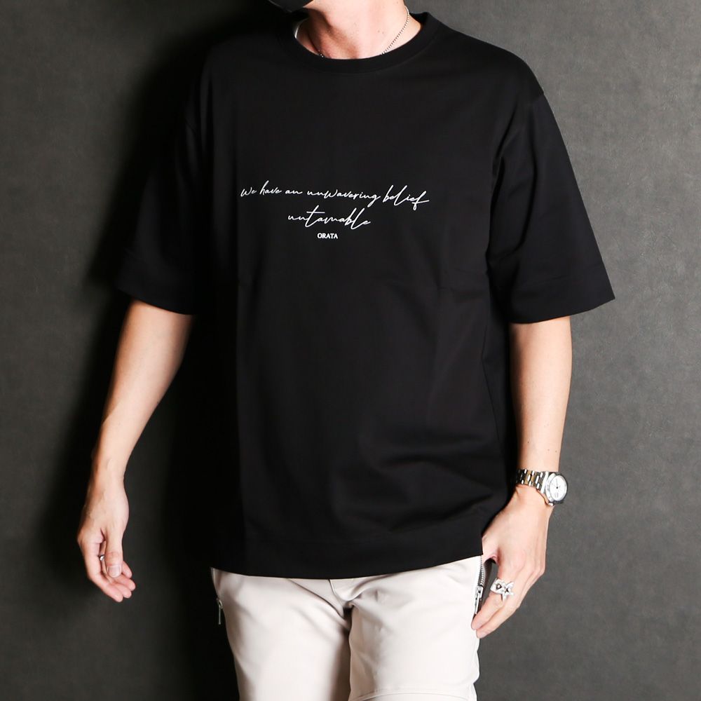 Cursive message T / メッセージロゴ オーバーTシャツ / OR1-T-001