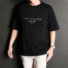 Cursive message T / メッセージロゴ オーバーTシャツ / OR1-T-001