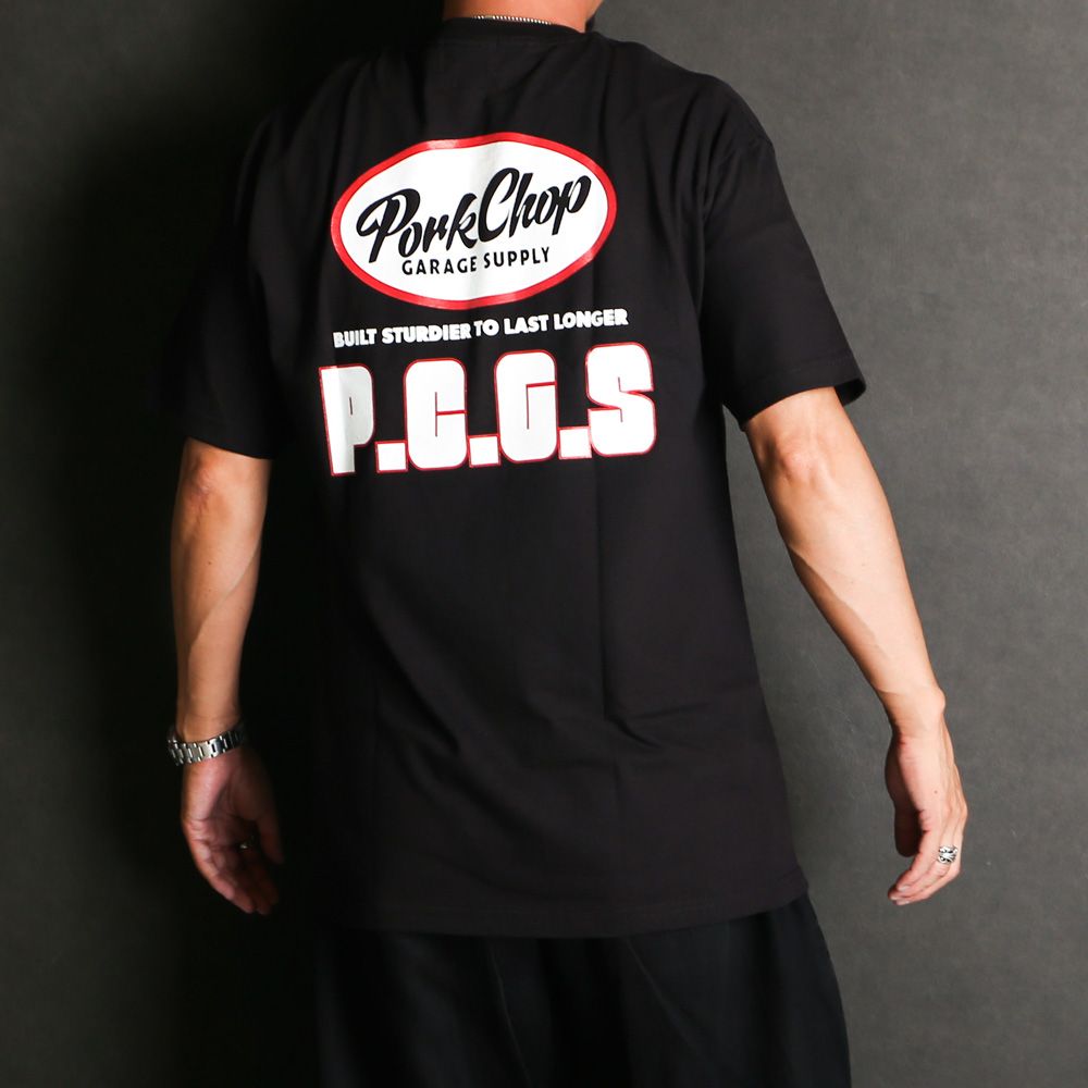 P.C.G.S. バーガンディ ポークチョップ　tシャツ PORKCHOP GARAGE SUPPLY (ポークチョップガレージサプライ) 正規