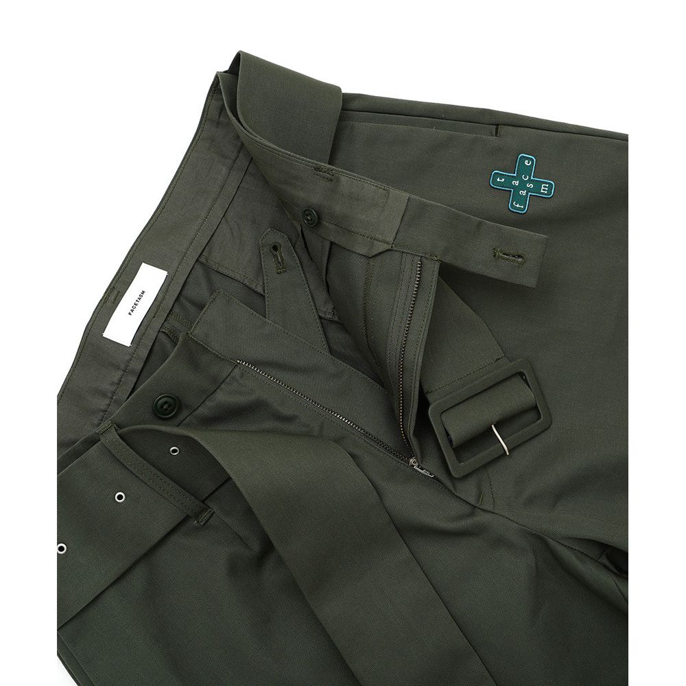 FACETASM - BELTED BIG HEART PANTS / ワイドパンツ / MKS-PT