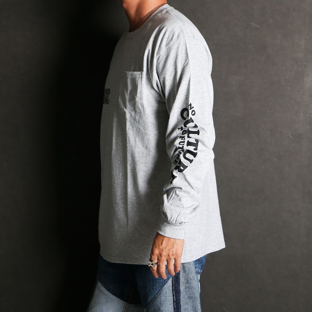 WAVE LOGO L/S TEE - GRAY / ロングスリーブTシャツ