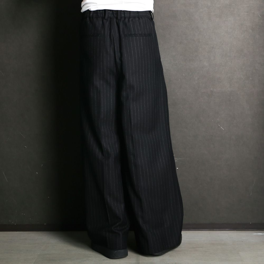 【ラスト1点-サイズ2】 "Jomon Relief" Wide Trousers - Black / ワイドトラウザー / TA26AW-PT063