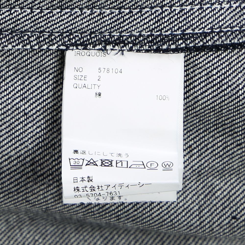 Iroquois - OPEN-END DENIM JK / ノンウォッシュデニム