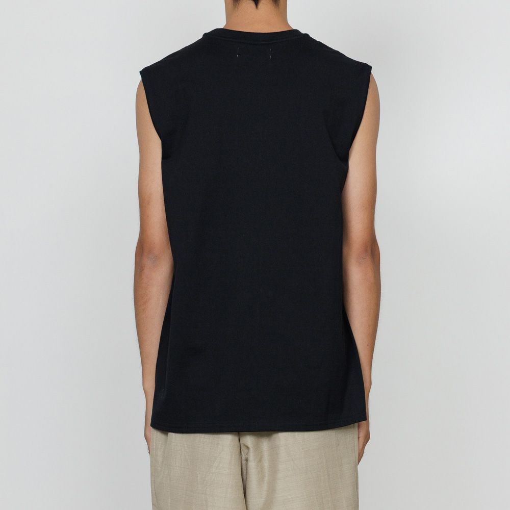 SLEEVELESS TEE - BLACK / 40/2 オーガニックコットンニット - スリーブレスTEE / M26A13CS03A