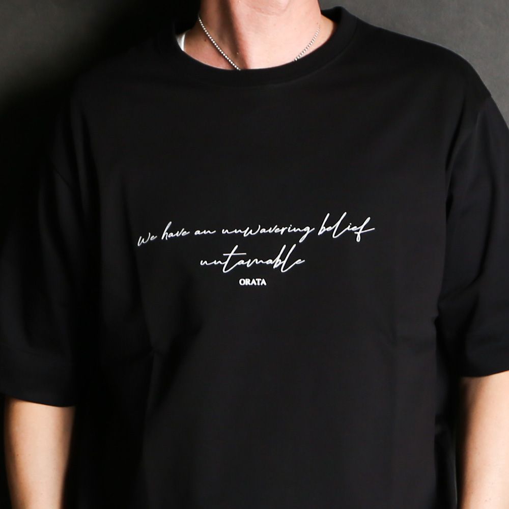 Cursive message T / メッセージロゴ オーバーTシャツ / OR1-T-001
