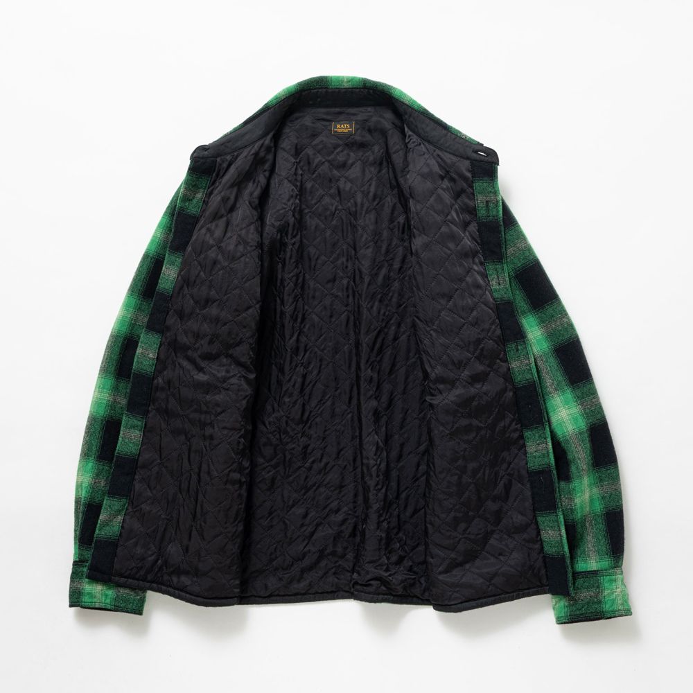 WOOL CHECK SHIRT JKT - GREEN / シャツジャケット / 25'RS-1104