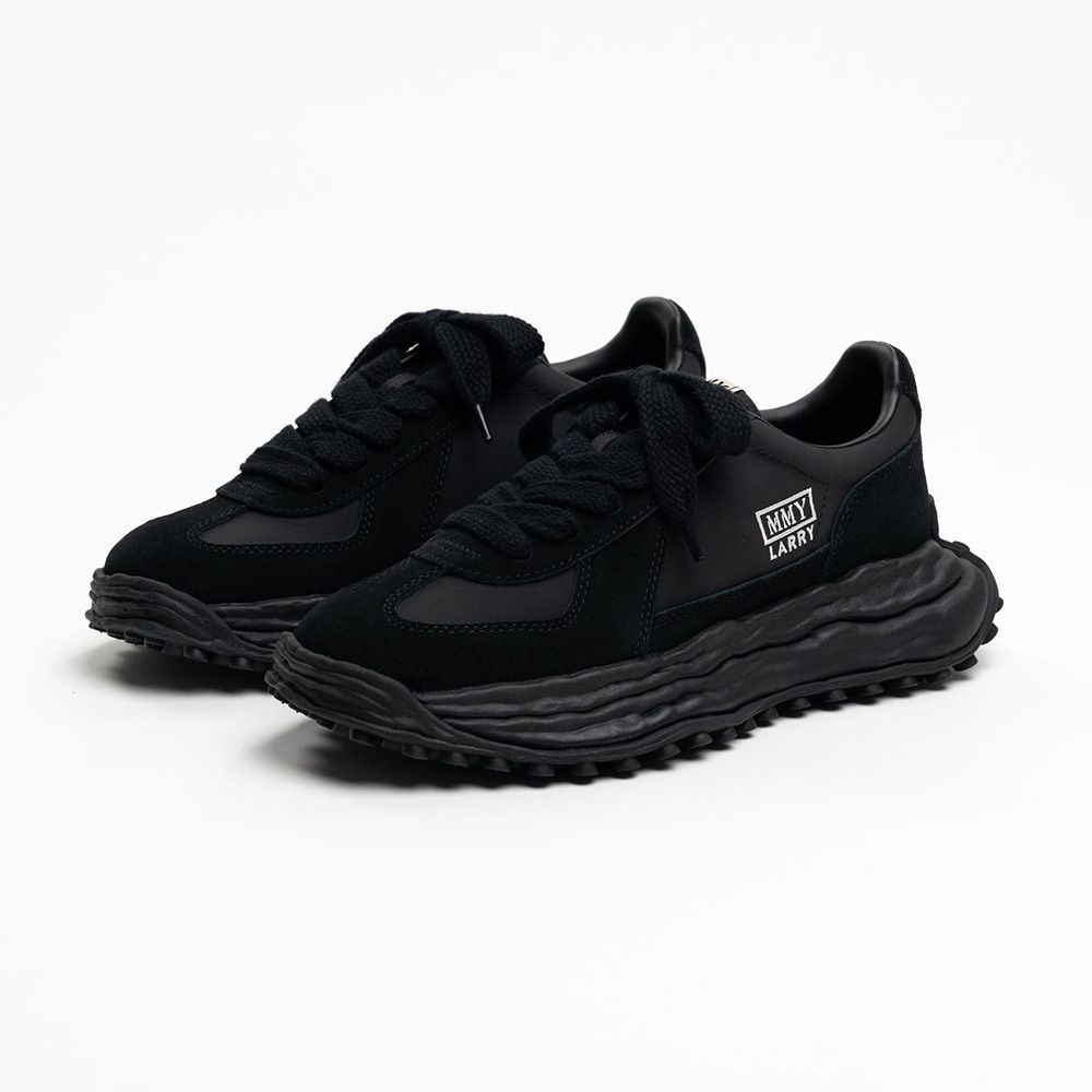 "LARRY"(ラリー) original sole Mix Material Low-top Sneaker - BLACK × BLACK / A14FW703