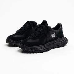 "LARRY"(ラリー) original sole Mix Material Low-top Sneaker - BLACK × BLACK / A14FW703