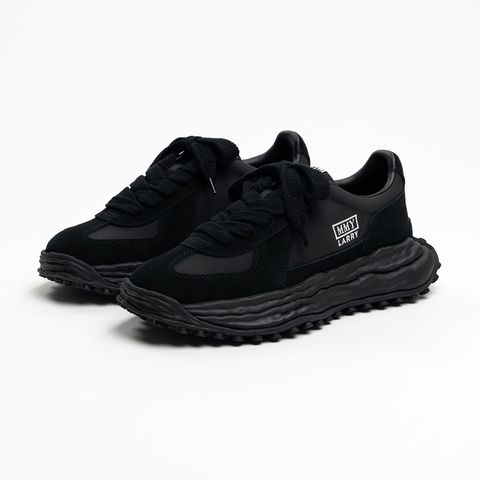 "LARRY"(ラリー) original sole Mix Material Low-top Sneaker - BLACK × BLACK / A14FW703