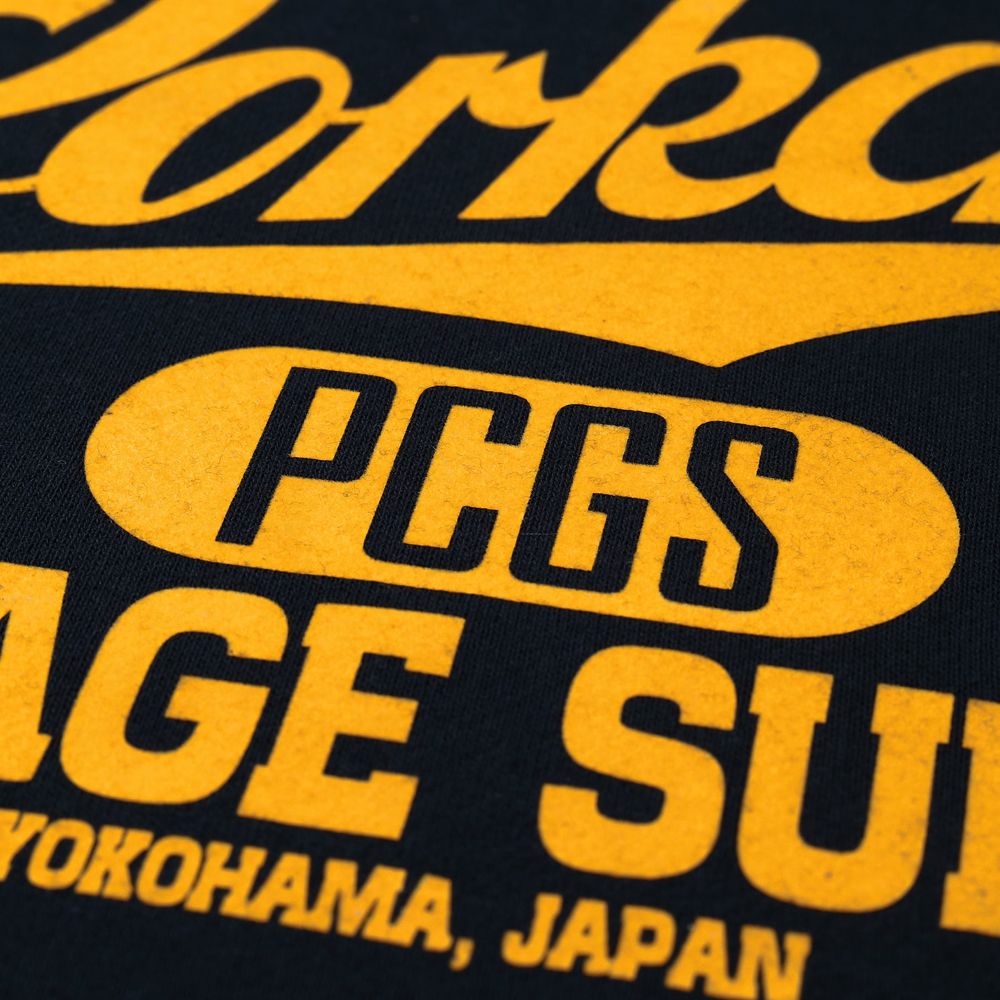 SCRIPT COLLEGE HOODIE - NAVY / プルオーバーパーカー