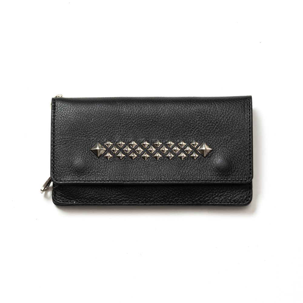 CALEE - STUDS LEATHER LONG WALLET / スタッズ ロングウォレット/ CL-24AW012LE | chemical  conbination