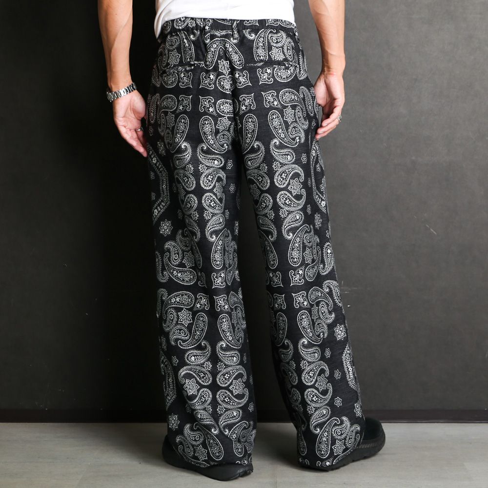 Wide utility trouser - Bandana jacquard / ワイドパンツ - バンダナ ジャガード / SN-537A