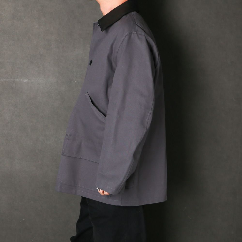 Chasseur Jacket - Black / オーガニックコットンダック - シャスールジャケット / A26C08BL01C