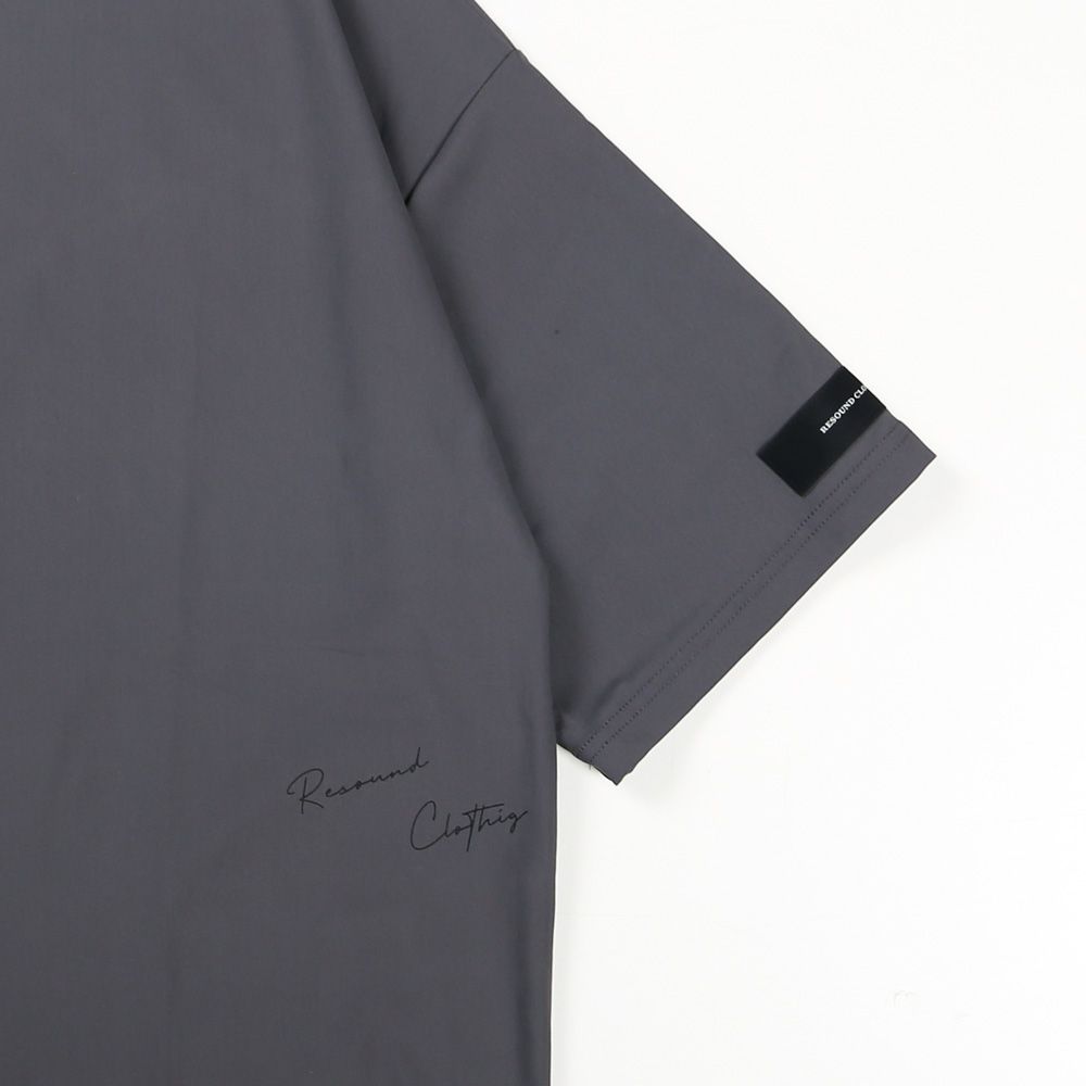 SIDE RC OVER TEE - GREY / オーバーサイズ ナイロンTシャツ / RC39-T-004
