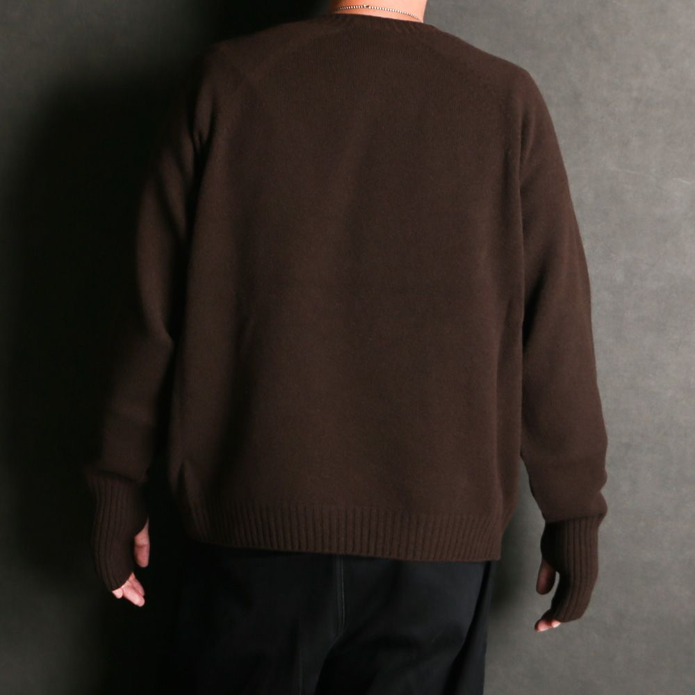 Seamless knit sweater - Wool & cashmere & silk / シームレス クルーネックセーター - ウール & カシミヤ & シルク / SN-592H