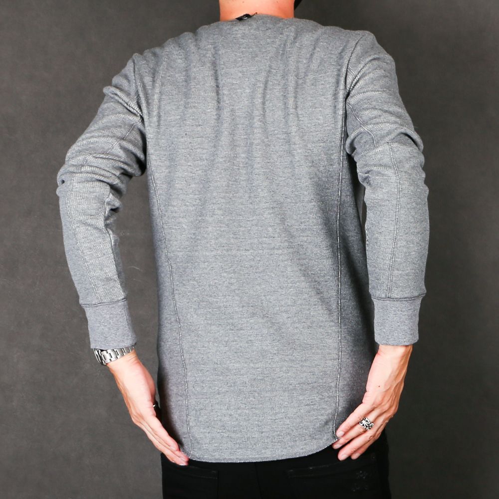 henley long-T(back boa) / ボアフリース ヘンリーネックTシャツ / 7907 lj88s
