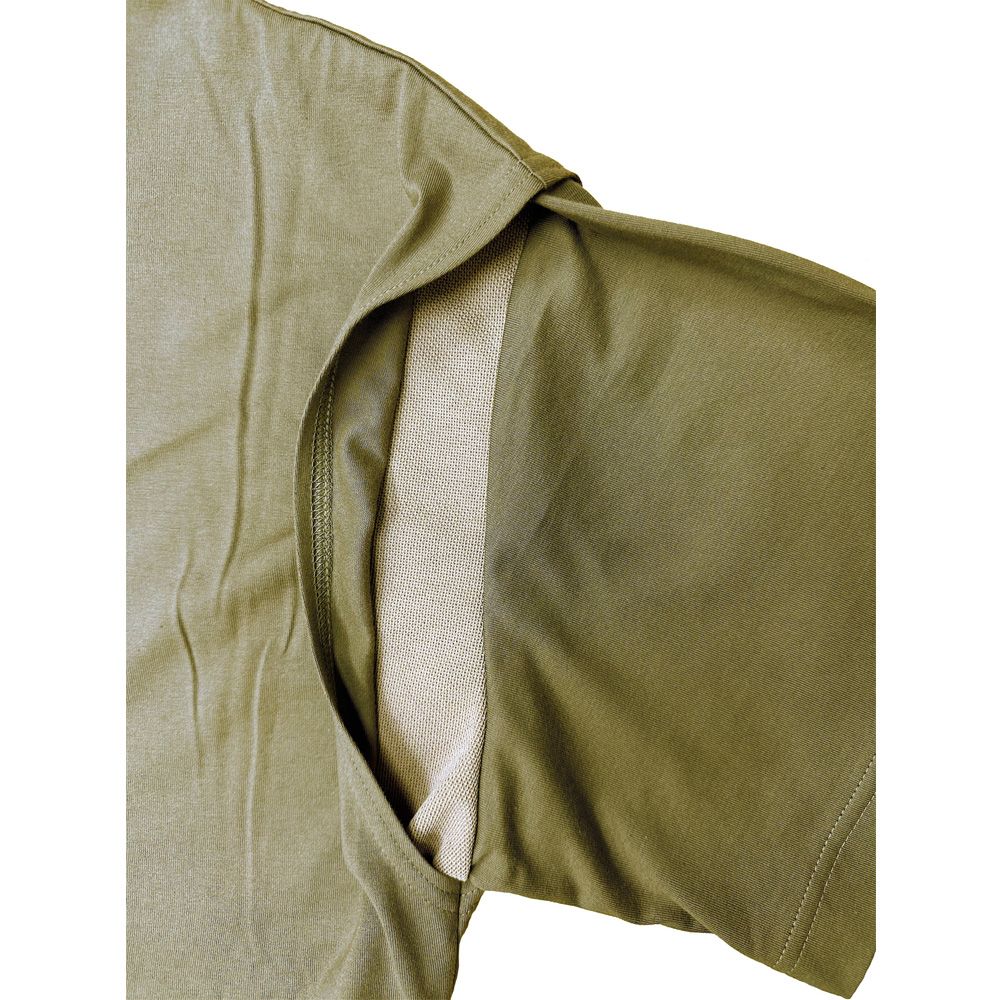 【ラスト1点-サイズ2】 THE FUNCTIONAL LAYERED S/S TEE WITH BREATHABLE - KHAKI / 2401002