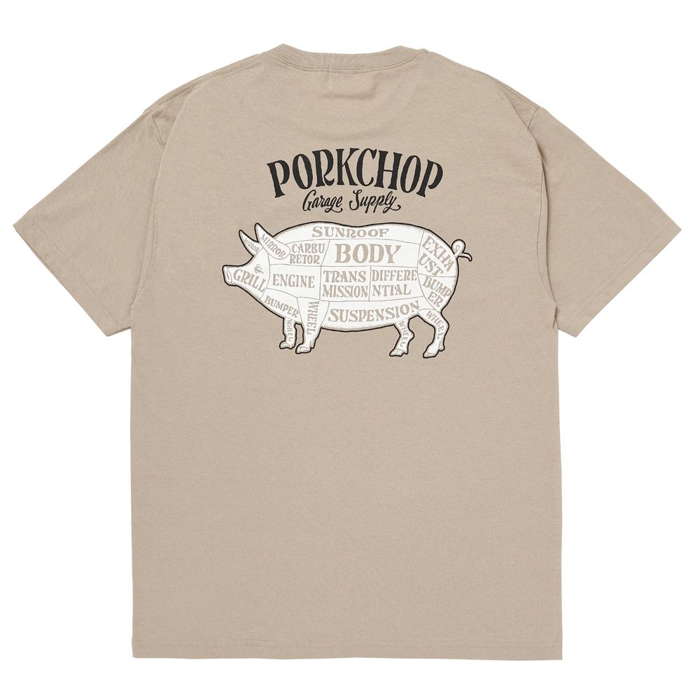 PORK BACK TEE - SAND / ショートスリーブTシャツ