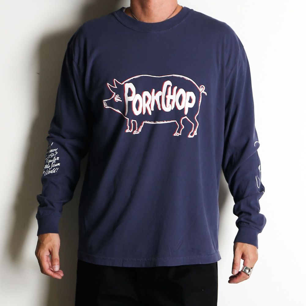 SCUM PORK L/S TEE - NAVY / ロングスリーブTシャツ