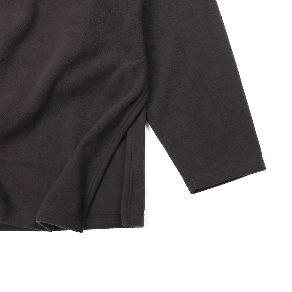 FLEECE HI NECK SIDE VENTS CS / マイクロフリース サイドベンツ カットソー / 180204
