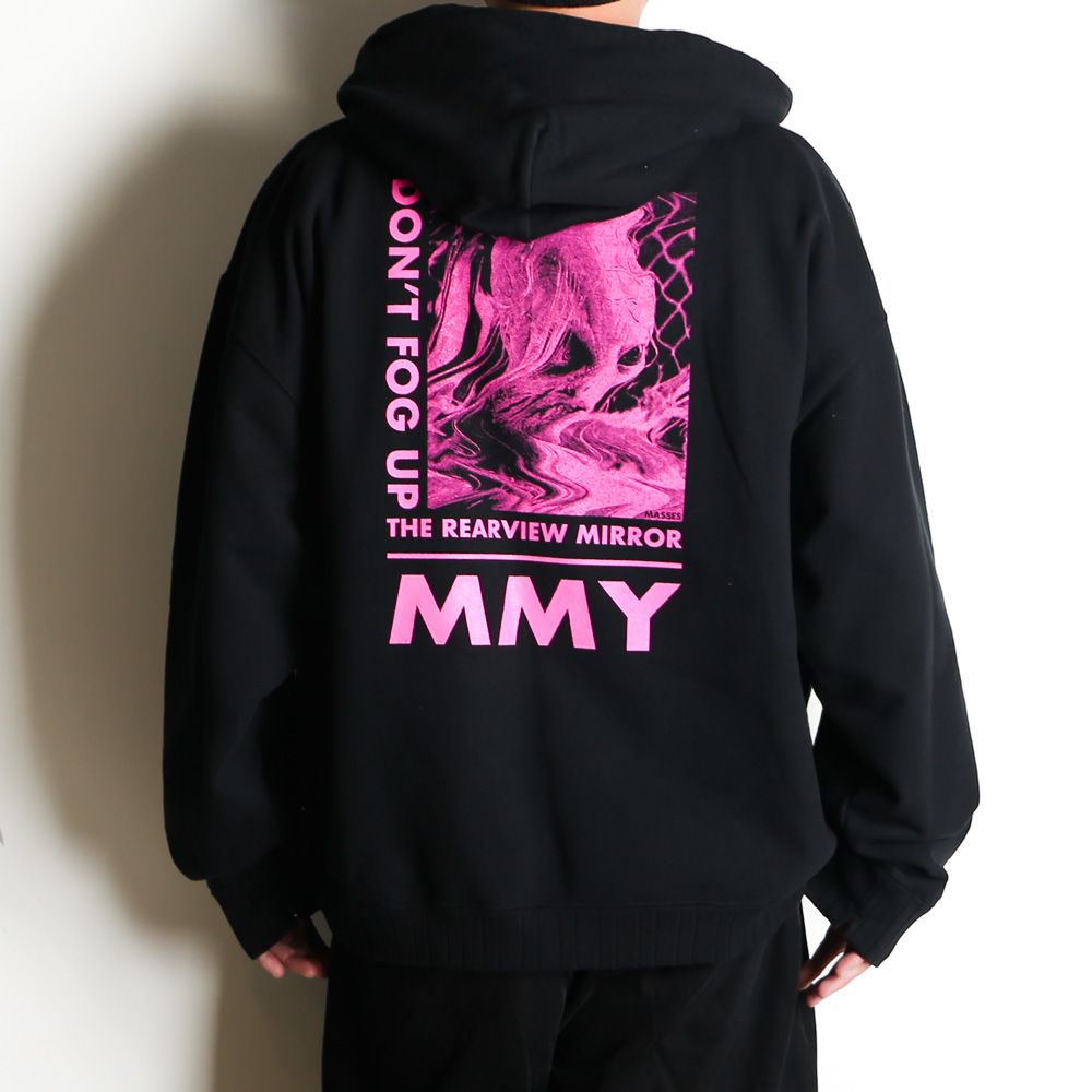 【ラスト1点-サイズ46】 MASSES × Maison MIHARA YASUHIRO / DON'T FOG UP PRINT HOODIE - BLACK / プルオーバー パーカー / C15HD043