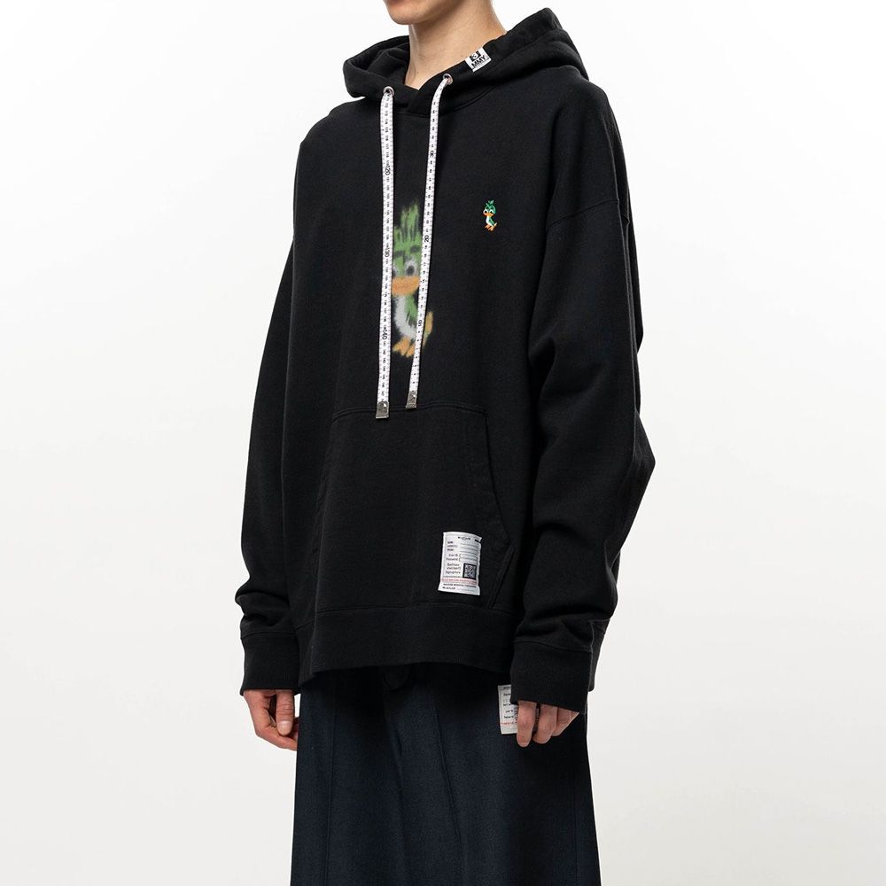 Leon Printed Hoodie - Black / レオン プリント フーディー / J17HD781