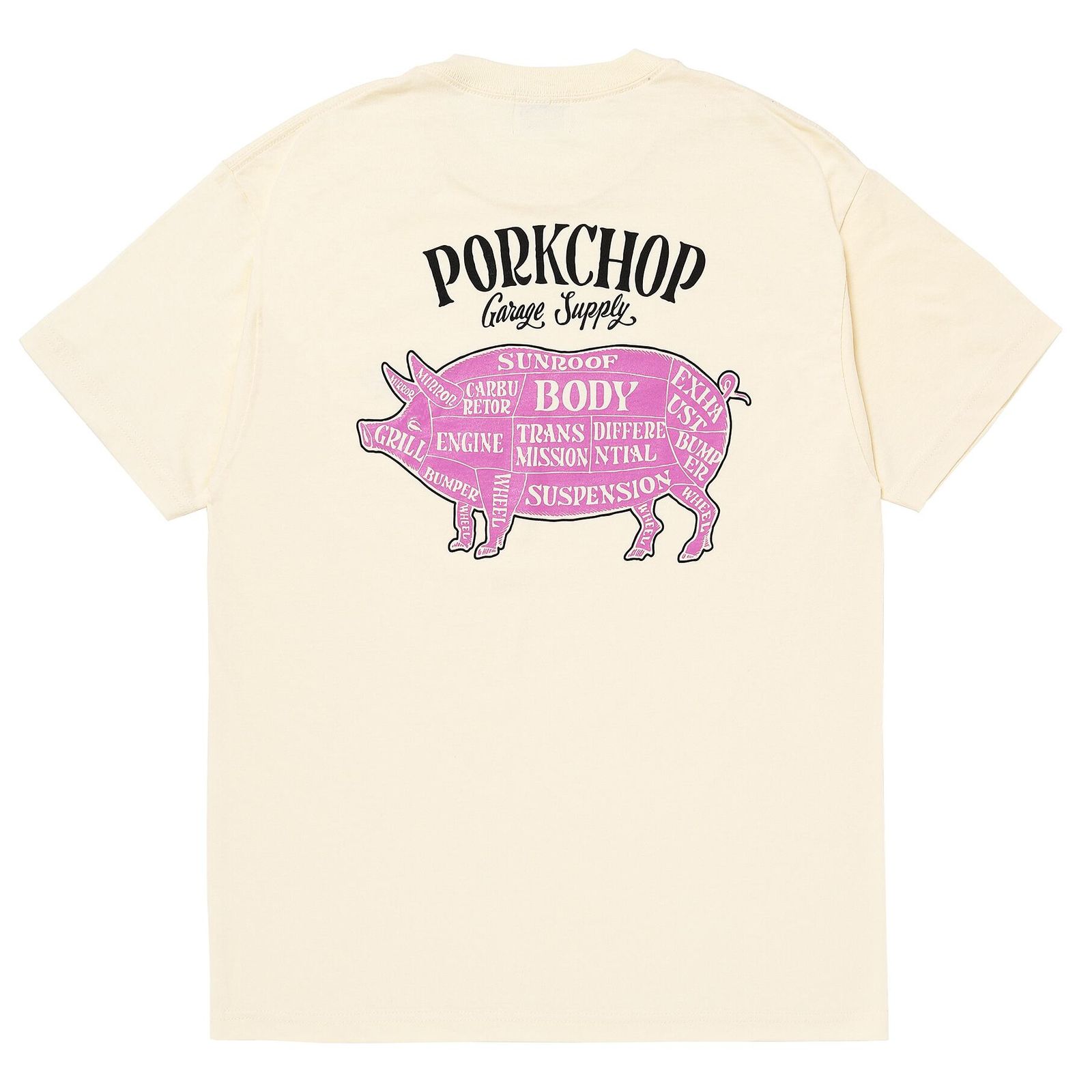 PCP BACK TEE - CREAM / ショートスリーブTシャツ