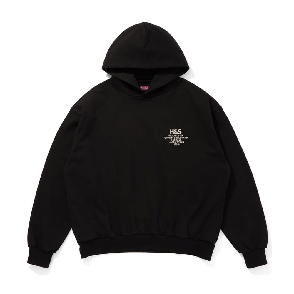 H&S Hooded Sweat Shirt (25aw) - BLK / プルオーバーパーカー / HC-100625