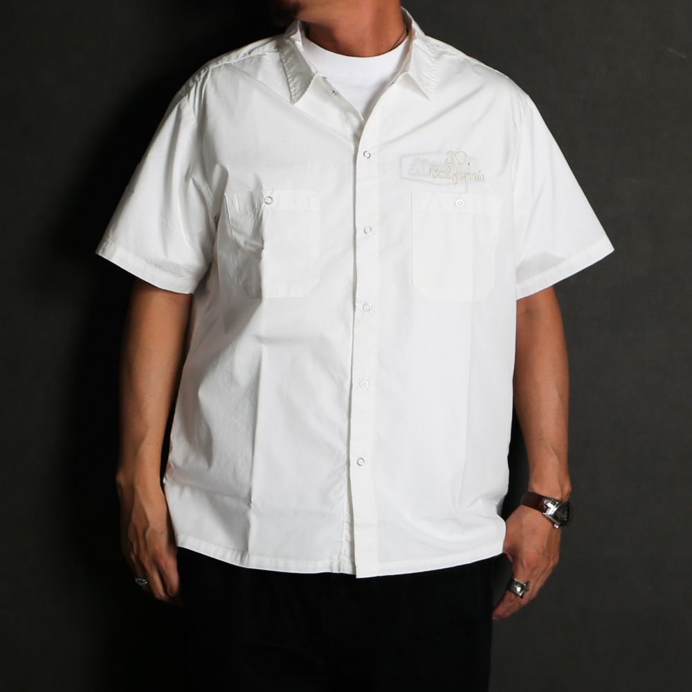 SD Dress Work Shirt SS - White / ワークシャツ / SHOSD220