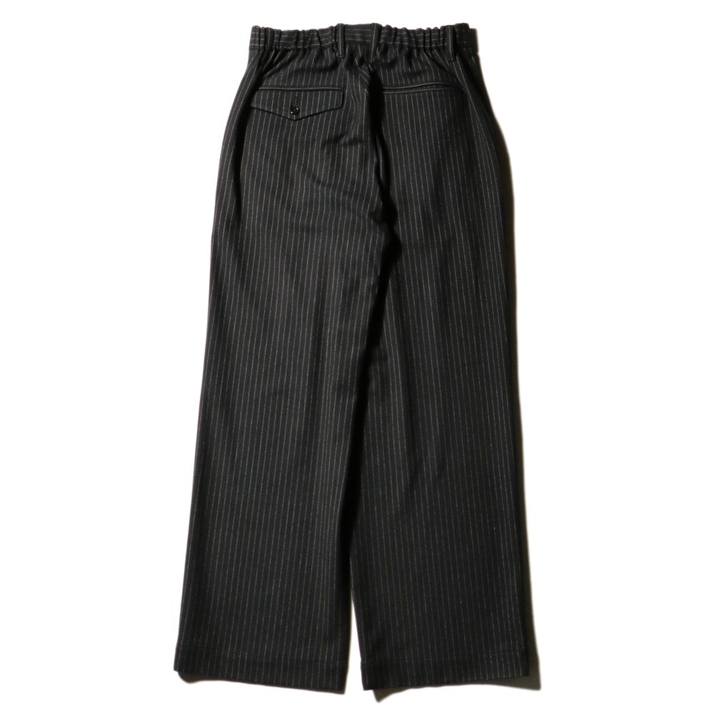 Wide Chalk Stripe Utility Trousers / ワイドトラウザー - ポリエステルレーヨン 2WAYストレッチ / SN-633B