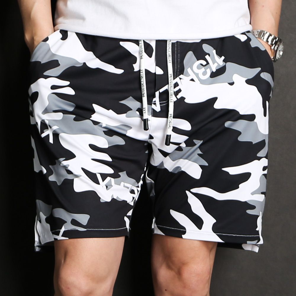 1PIU1UGUALE3 RELAX - CAMO LOGO SHORT PANTS / ショートパンツ / USB