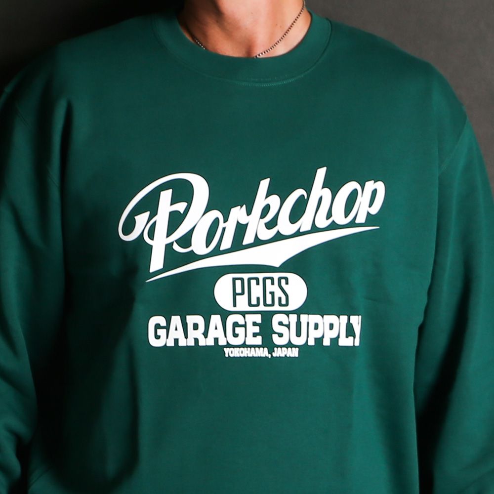 SCRIPT COLLEGE SWEAT - GREEN / スウェット