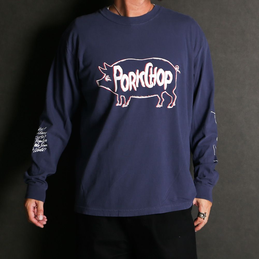 SCUM PORK L/S TEE - NAVY / ロングスリーブTシャツ