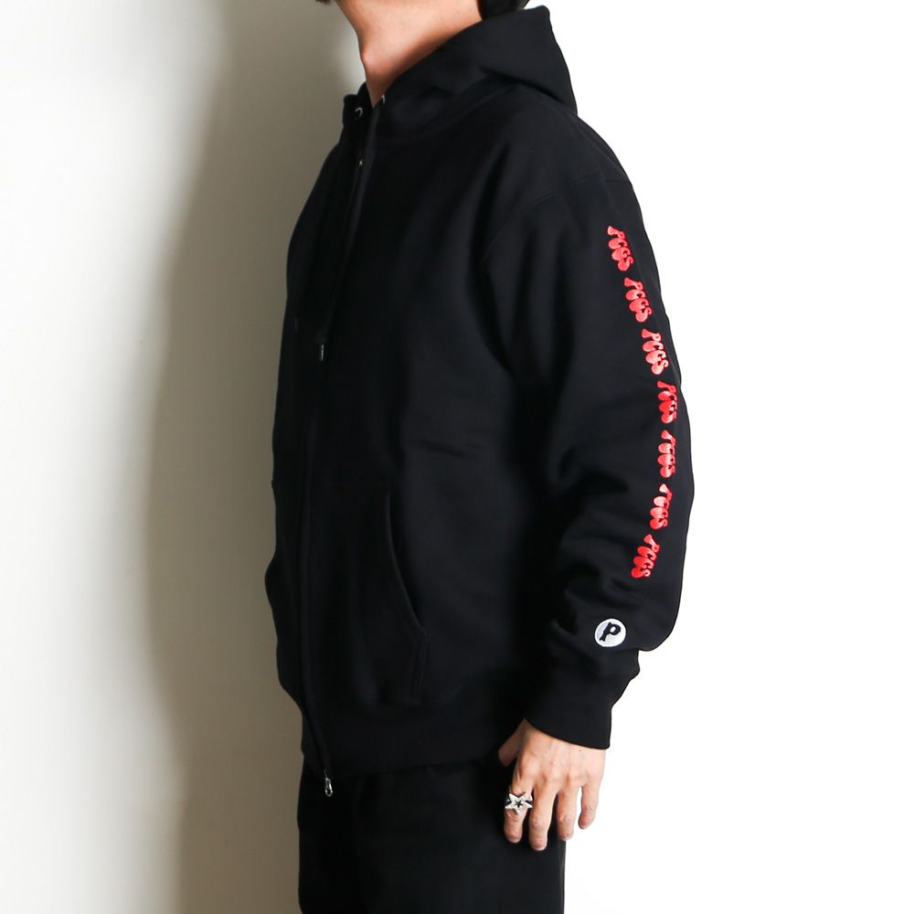 PP LOGO ZIP UP HOODIE / ジップアップパーカー