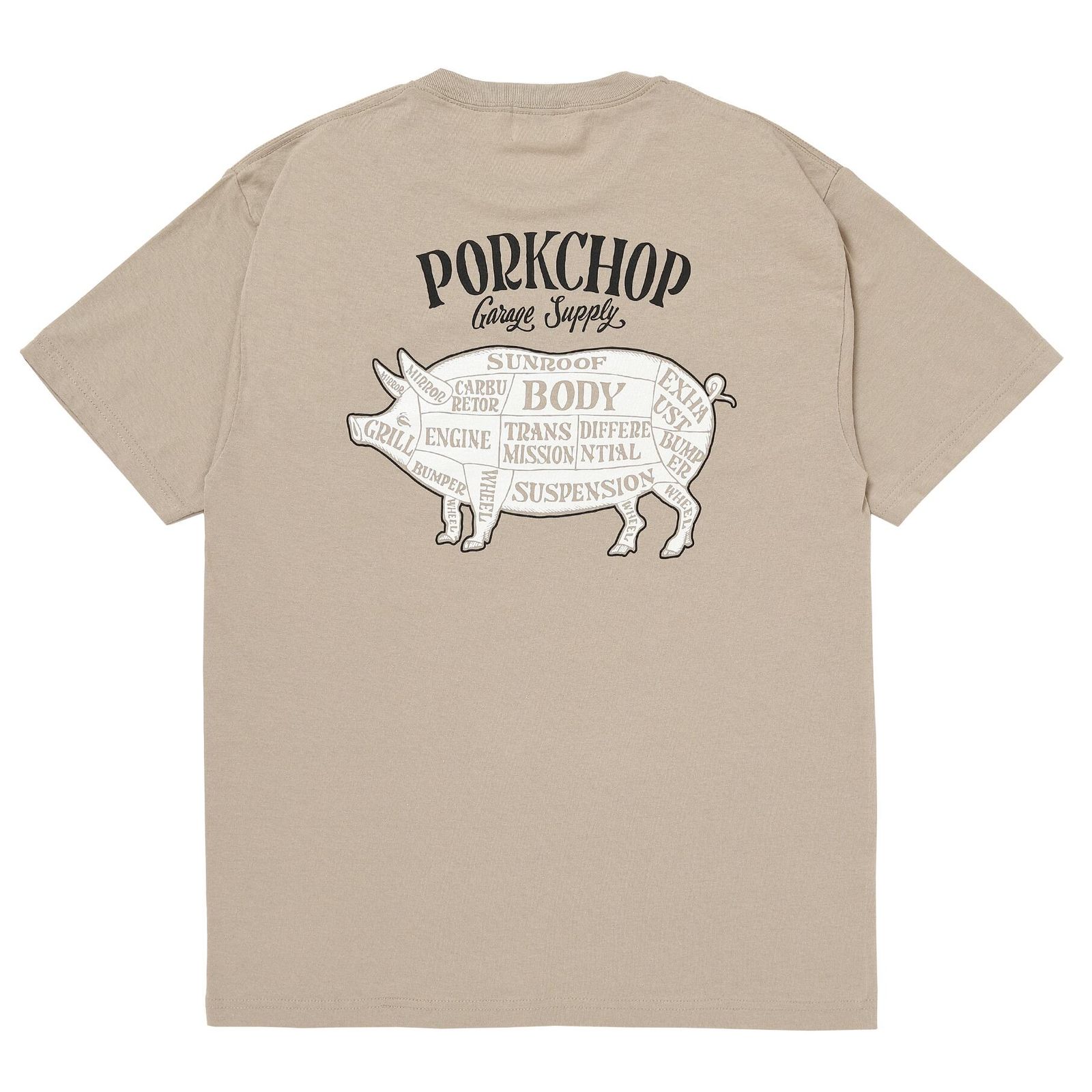 PCP BACK TEE - SAND / ショートスリーブTシャツ