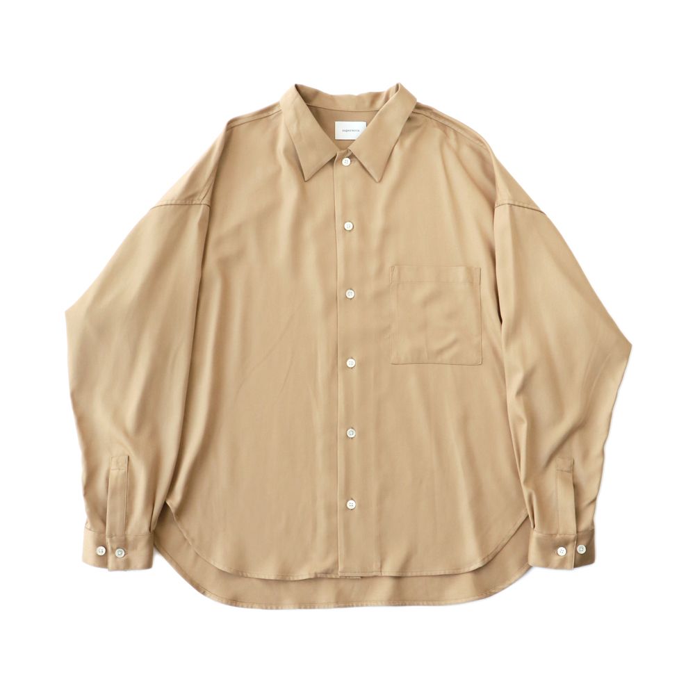 Regular fit big shirt - Rayon poly gabardine / レギュラーフィット ビッグシャツ ギャバジン / SN-411B