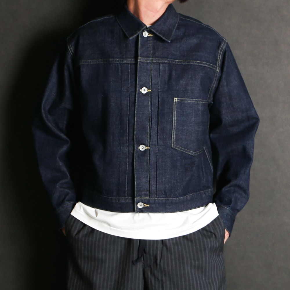 DENIM JACKET - INDIGO O.W / オーガニックコットン 13.5oz セルビッチデニム - TYPE-1 デニムジャケット / M26A10BL01C