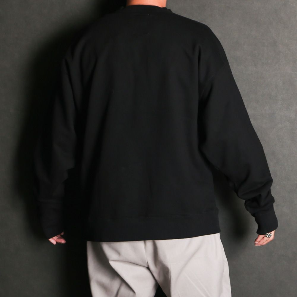 Cat Printed Sweatshirt - BLACK / キャット プリント スウェットシャツ / J17PO782