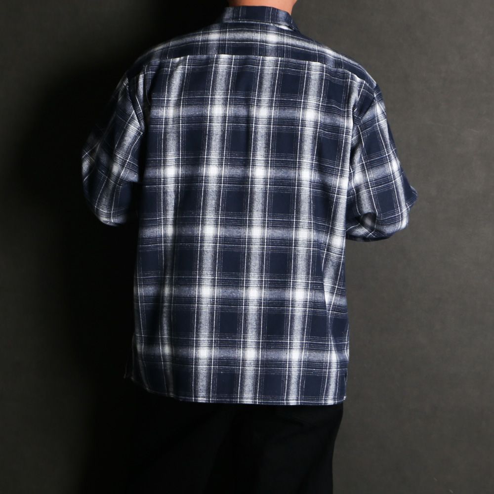 Ombre Check L/S Shirt (26ss) - Blue / オンブレチェックシャツ / HS-020526