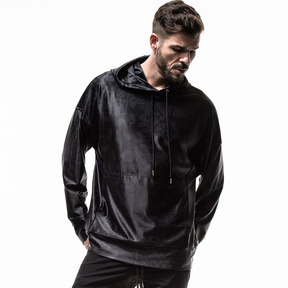 BANDANA RUSH loose hoodie / バンダナ柄ラッシュルーズパーカー / RC19-C-003
