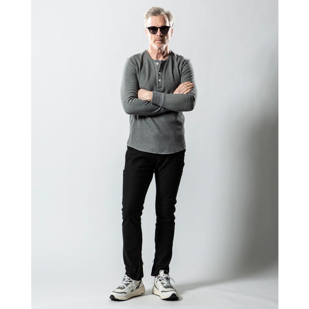 henley long-T(back boa) / ボアフリース ヘンリーネックTシャツ / 7907 lj88s