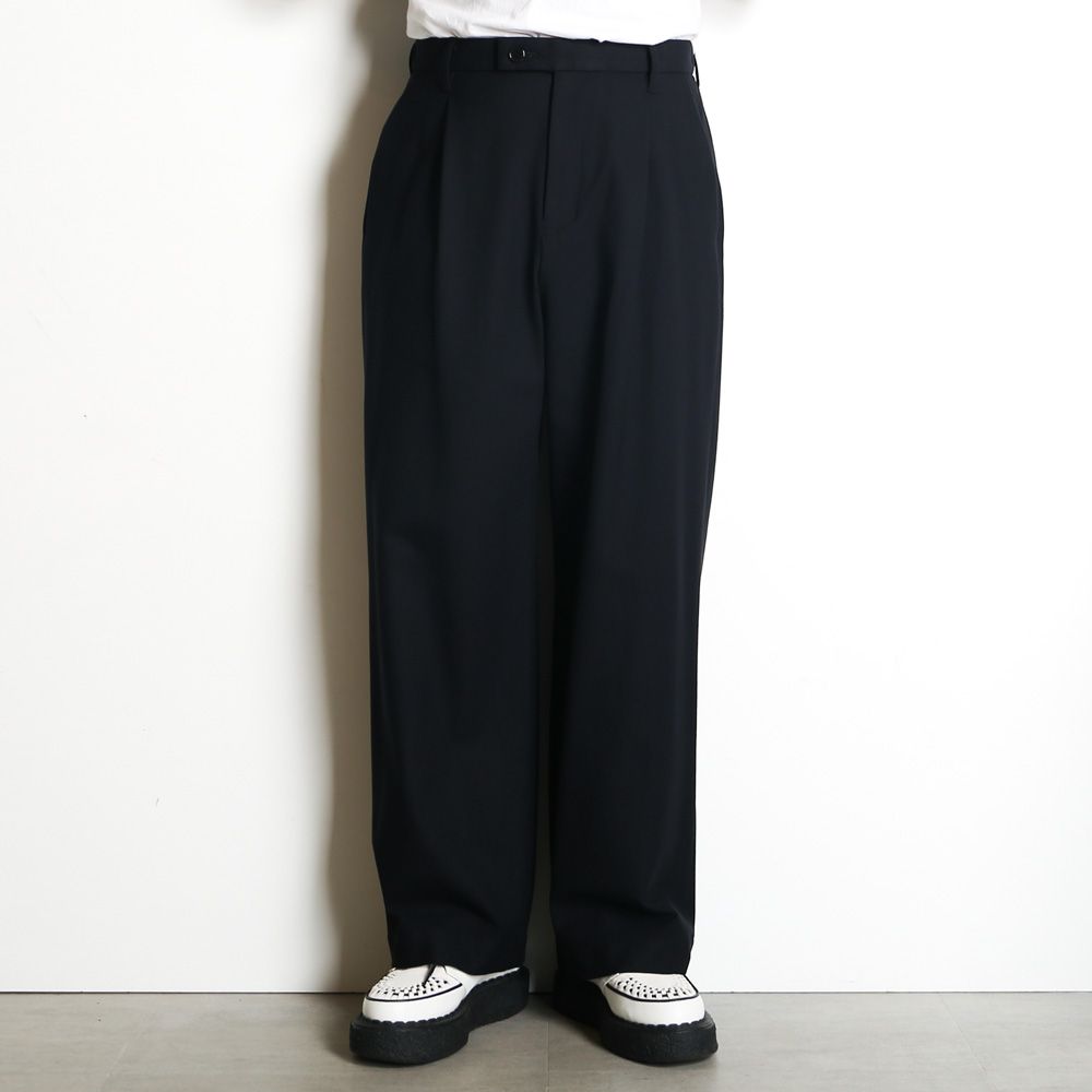 Wide Utility Trousers / ワイドトラウザー - ポリエステルレーヨン 2WAYストレッチ / SN-633A