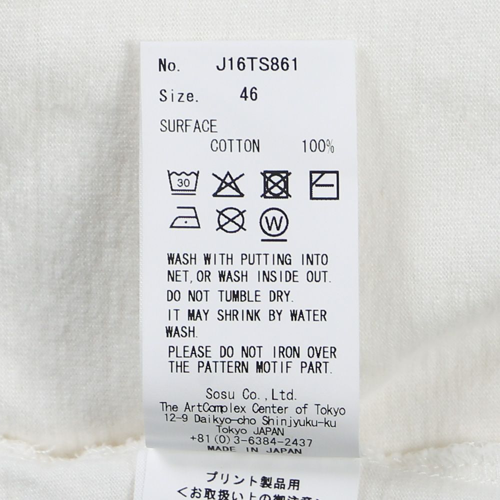 Leon Printed Tee - WHITE / レオン プリンテッド Tシャツ / J16TS861