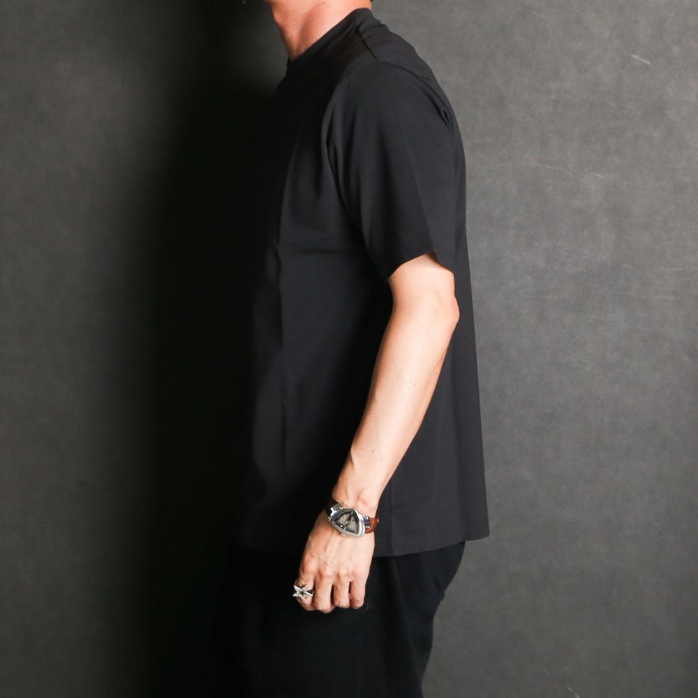 CREW NECK TEE - BLACK / 30/1オーガニックコットン空紡天竺 - クルーネックTee / M26B14CS02B
