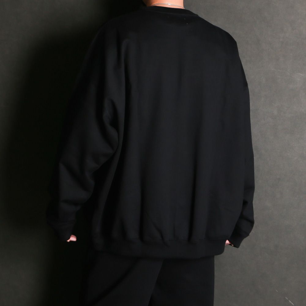 HUGE SWEAT - BLACK / オーガニックコットンヘビー吊裏毛 - ヒュージスウェット / A26A09CS01C