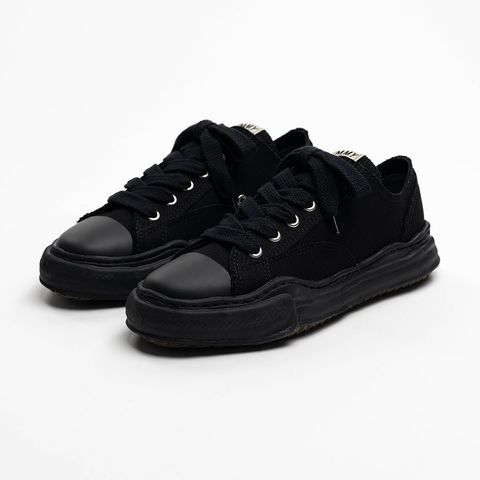 "PETERSON" original sole canvas lowcut sneaker - BLACK × BLACK / A01FW702