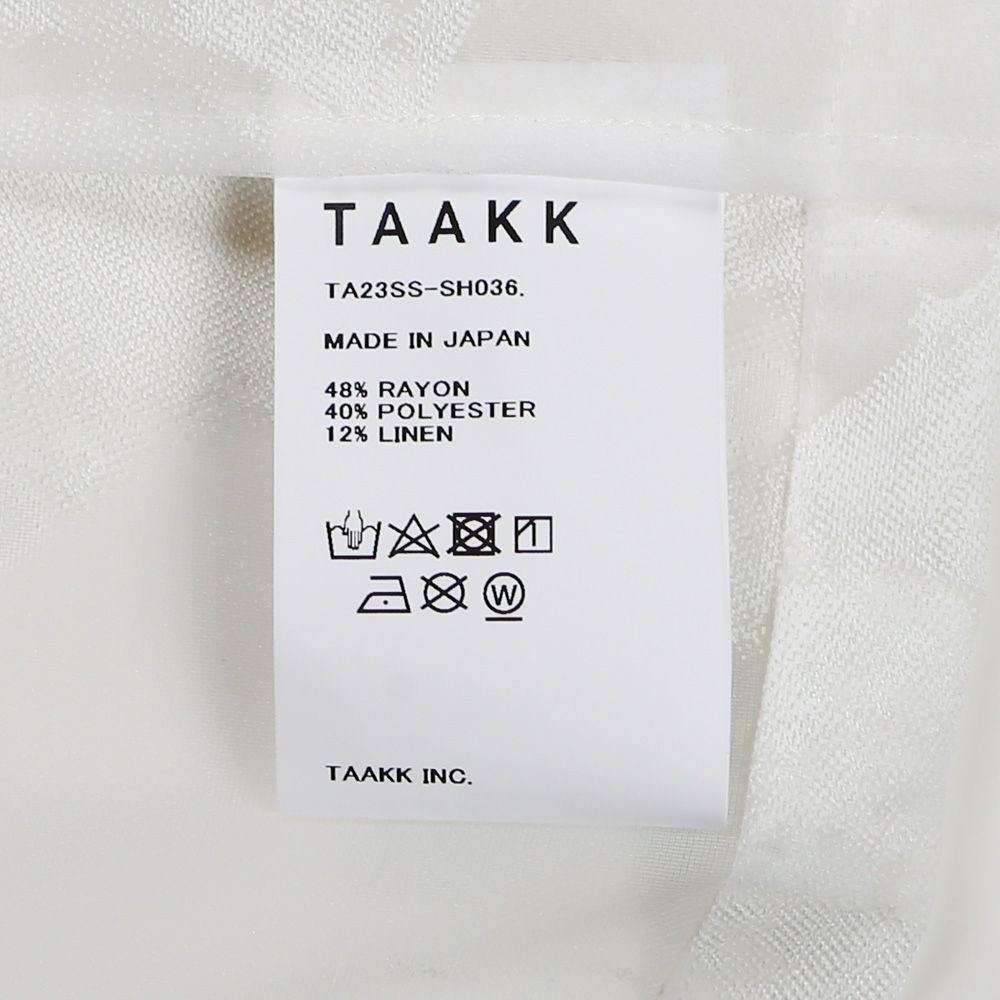 "TRANSPARENT FLOWER" OPEN COLLAR SHIRTS / オープンカラーシャツ / TA23SS-SH036